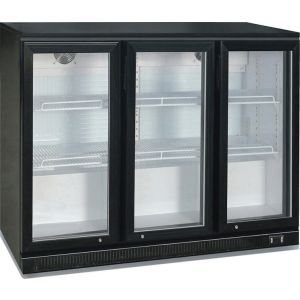 KARAMCO BBT-338S/GN-320HS (328Lit - 90x52x90cm) (ΕΤΟΙΜΟΠΑΡΑΔΟΤΑ) Επιτραπέζιο Ψυγείο Βιτρίνα Back Bar με 2 Συρόμενες Πόρτες +2/+10°C - Μαύρο/Μαύρο (