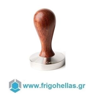 CAFELAT Drop Palisander 57mm Tamper with Flat Stainless Steel Base and Handle Made of Palisander - Ø57x90mm