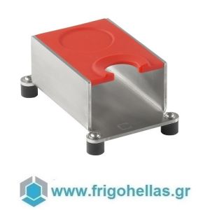 JOE FREX tir Red Tamping Stand Made of Stainless Steel and Silicon- 120x180x80mm