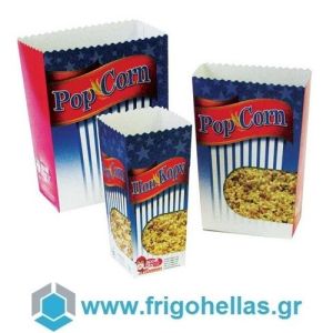 FrigoHellas (600τμχ) (9,6x9,6x19,4 cm) (ΕΤΟΙΜΟΠΑΡΑΔΟΤΑ) Κουτιά Pop Corn - Κουτιά Πόπ Κόρν Χωρητικότητα: 50gr / Μεσαίο Μέγεθος (Τιμή για Αγορά 1 Κιβωτίου με 600 Τεμάχια)