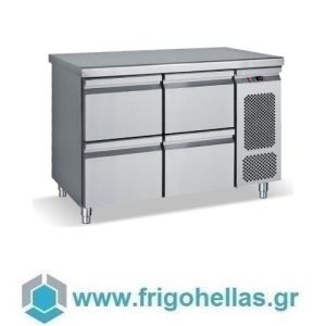 BAMBAS FROST PGC 124 S (124x70x85cm) (Εξουσιοδοτημένο Service) Ψυγείο Πάγκος Συντήρησης - 4 Συρτάρια - GN Compact - 0/+10°C