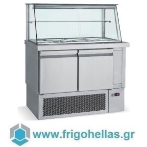 BAMBAS FROST SM 110 (110x70x130cm) (Εξουσιοδοτημένο Service) Ψυγείο Βιτρίνα Σαλατών - 2 Πόρτες - 9 Λεκανάκια GN 1/4 - +3/+10°C