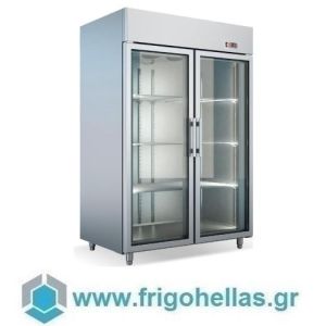 BAMBAS FROST UBF 137 (137x82x207cm) (Εξουσιοδοτημένο Service) Επαγγελματικό Ψυγείο Θάλαμος Βιτρίνα Κατάψυξης Inox - 2 Πόρτες 0/-18°C - Μηχανή Πάνω