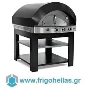 EMPERO PLF.PLS.D3 (75x60cm) Φούρνος Πίτσας Υγραερίου - 98x104x77 cm - ΜΑΥΡΟ (Τιμή χωρίς τη Βάση)