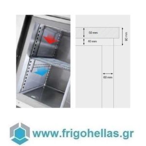 Fagor ACP-2G/C (135x76,8x85 cm) (258 Lit) Inox Επαγγελματικά Ψυγεία Πάγκοι Συντήρησης Κέντρου 2 Οψεων με 2+2 Πόρτες ( -2 / +8°C)