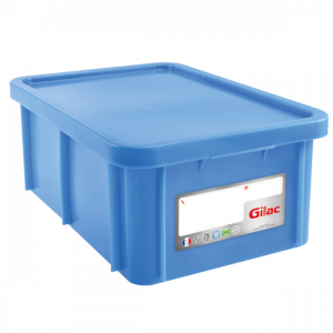 Gilac G119810 (60x40x23cm - 35 Lit) Μπλε Τελάρο Αποθήκευσης με καπάκι HACCP - 64.67.027 (M.O.Q : 45 τμχ)