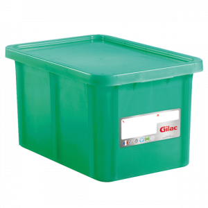 Gilac G119911 (60x40x33cm - 55 Lit) Πράσινο Τελάρο Αποθήκευσης με καπάκι HACCP - 64.67.003 (M.O.Q : 30 τμχ)
