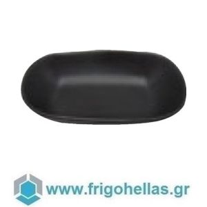 IREAR OSH-GL-12-DKY (12x7,5cm) (ΕΤΟΙΜΟΠΑΡΑΔΟΤΑ) Πιάτέλα Πορσελάνης Παραληλόγραμμη - Amarand glam ORGANIC (mat black) (101104)