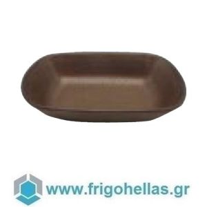 IREAR OSH-GR-14-DKY (14x9cm) (ΕΤΟΙΜΟΠΑΡΑΔΟΤΑ) Πιάτέλα Πορσελάνης παραληλόγραμμη - Amarand gordion ORGANIC (bronze) (101118)