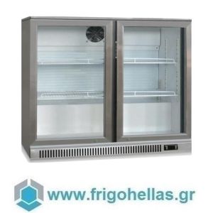 KARAMCO BBC-2/GN-220L (90x55x86cm) (ΕΤΟΙΜΟΠΑΡΑΔΟΤΑ) Επιτραπέζιο Ψυγείο Βιτρίνα Back Bar με 2 Ανοιγόμενες Πόρτες +2/+10°C -  Inox/Λευκό