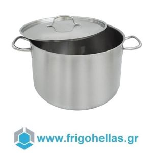 LACOR 50025 Chef Classic Professional Stainless Steel Deep Casserole with Lid (6,75 Lit) - DxH: Ø240x140mm