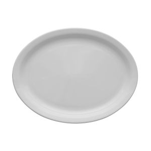 LUBIANA 0160 (Ø33cm) Λευκό Οβάλ Πιάτο Πορσελάνης Ρηχό (M.O.Q : 12 τμχ) 