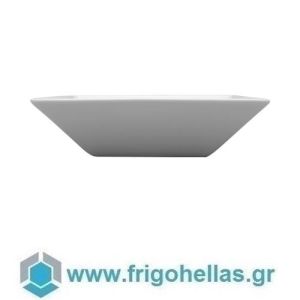 LUBIANA 2575 CLASSIC (18,5x18,5cm) Λευκό Τετράγωνο Πιάτο Πορσελάνης Βαθύ (M.O.Q : 6 τμχ) 