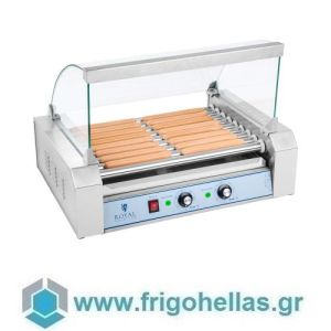 Neumarker RCHG-9E Hot Dog Roller with 9 Swing Rods & Protective Glass - 585x410x200mm