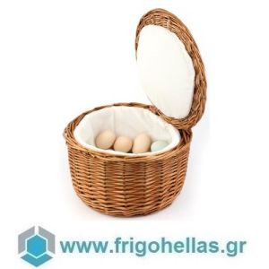 PADERNO 42949-26 (Ø26x17cm) (ΕΤΟΙΜΟΠΑΡΑΔΟΤΑ) Καλάθι Αυγών Στρογγυλό από Rattan για 20 Αυγά (CN) (ΠΡΟΣΦΟΡΑ)