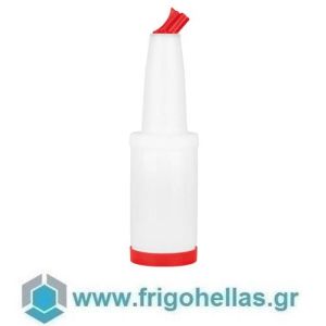PADERNO 44106R25 (Ø12,5x39cm -2,5 Lit) (ΕΤΟΙΜΟΠΑΡΑΔΟΤΑ) Μπουκάλι Αποθήκευσης και Έκχυσης με Στόμιο Πολυπροπυλενίου - Κόκκινο - Squeeze - (CN)
