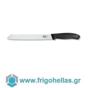 Victorinox 6.8633.21G (21cm) (ΕΤΟΙΜΟΠΑΡΑΔΟΤΑ) Μαχαίρι Ψωμιού με Μαύρη Λαβή σε Συσκευασία Δώρου-Μήκος Λάμας: 21cm